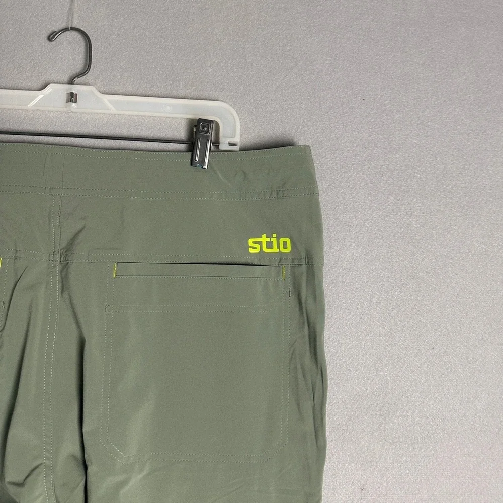 STIO Pants Mens Sz 38 Short Green CFS Board Stretch Lightweight Softshell Hiking